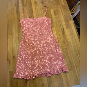 Francesca’s polkadot mauve mini dress.  Size 4 tags never worn